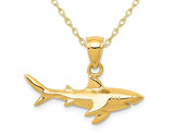 Shark Charm Pendant Necklace in 14K Yellow Gold